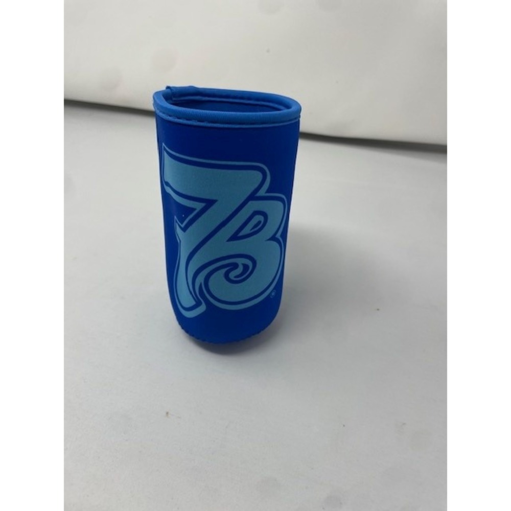7 Brew Coffee Brewzie Iced Drink Insulator Sleeve Blue Rise & Grind Koozie